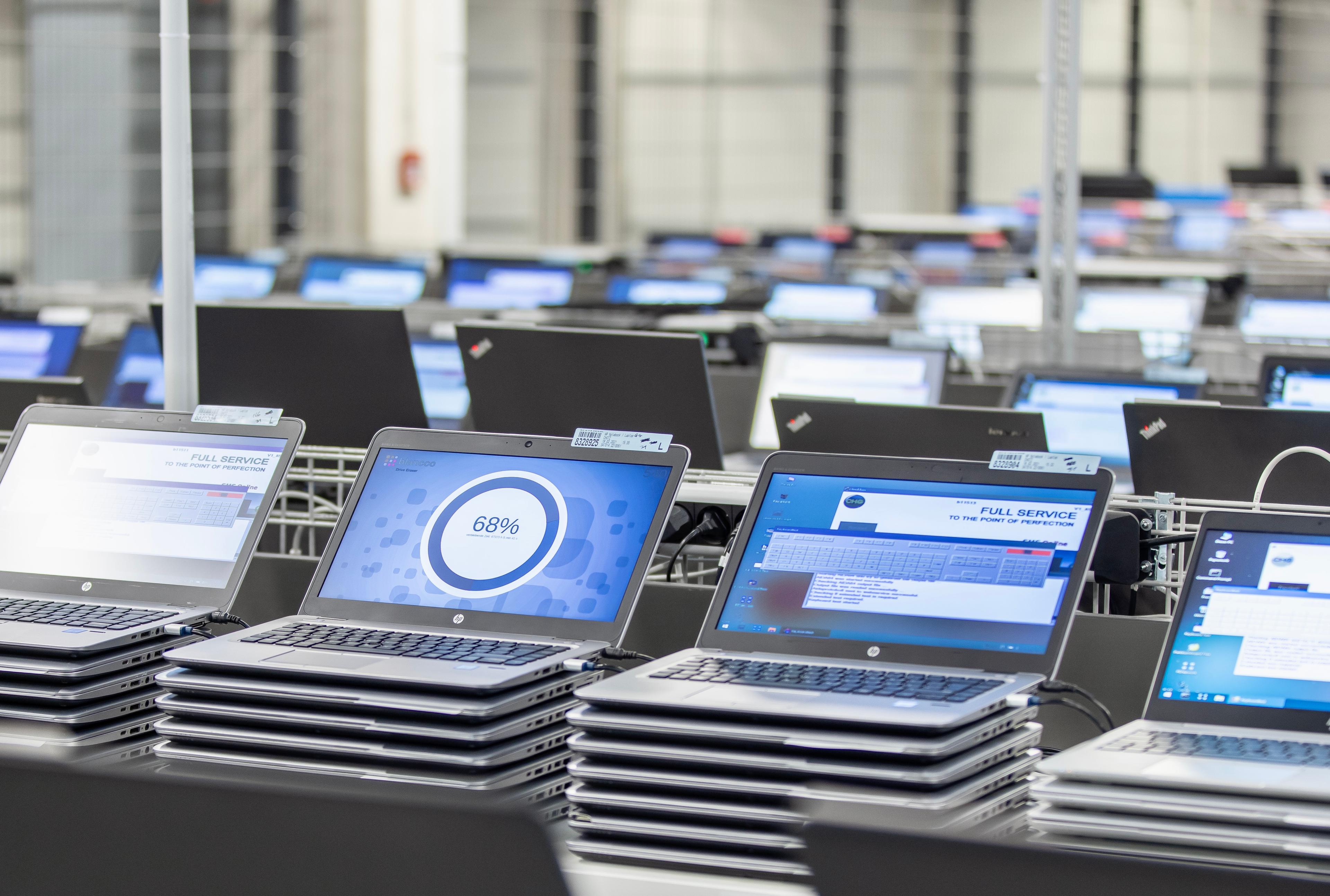 circulee setzt Grade-A Laptops neu auf nachdem eine zertifizierte Datenlöschung vorgenommen wurde